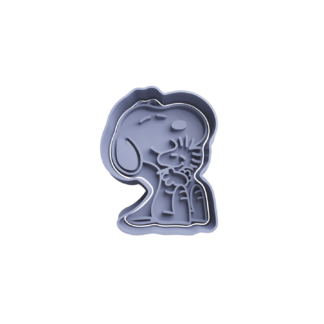 Snoopy Abrazando a Woodstock 5cm Mini Cortador de Galletas