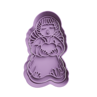Angel con Corazon Cortador de Galletas