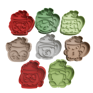 Set Tazas de Navidad Cortador de Galletas