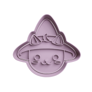 Gato Bruja Cabeza Cortador de Galletas