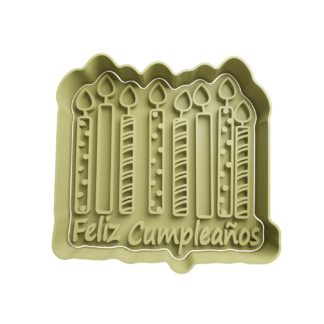 Feliz Cumpleaños con Velas Cortador de Galletas