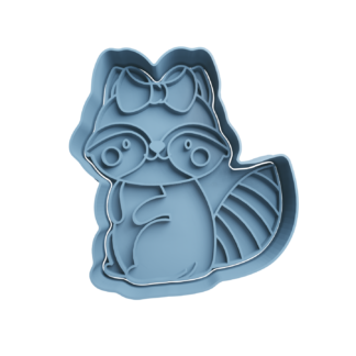 Mapache con Moño Cortador de Galletas