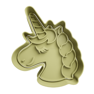 Unicornio Cute Cabeza Cortador de Galletas