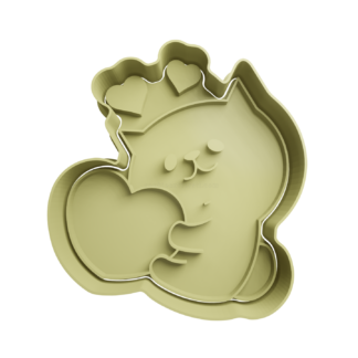 Gatito con Corazones Cortador de Galletas