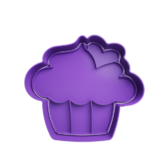 Muffin con Corazon Cortador de Galletas