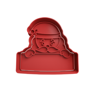 Papa Noel con Etiqueta Cortador de Galletas