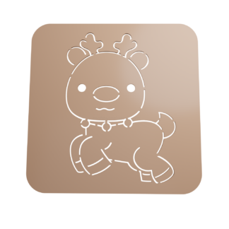 Stencil Reno de Navidad STL + Vector