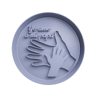 Manos -Yo amo a mi papá Cortador de Galletas