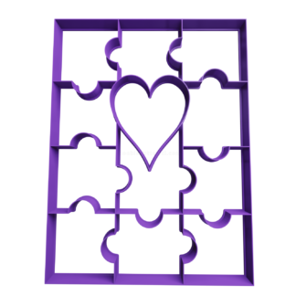 Corazón Rompecabezas TORTA 3