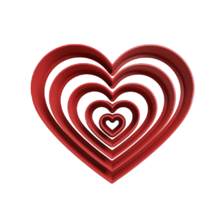 Set Corazones Cortador de Galletas