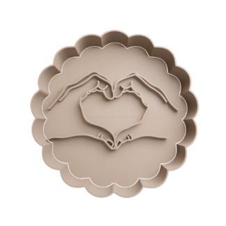 Manos haciendo Corazón Cortador de Galletas