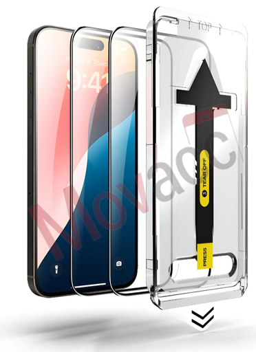 2 MICAS PRIVACIDAD PREMIUM CON INSTALADOR (IPHONE 16 PRO MAX)